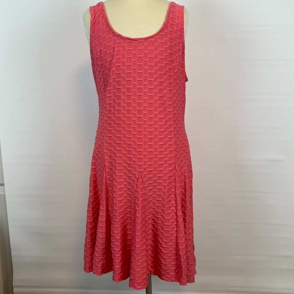 Kandy Kiss Salmon Pink Sleeveless Dress ((size Large))
